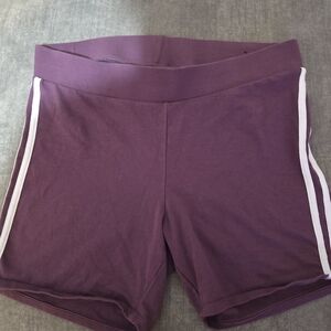 Torrid Purple Athletic Shorts with White Accents